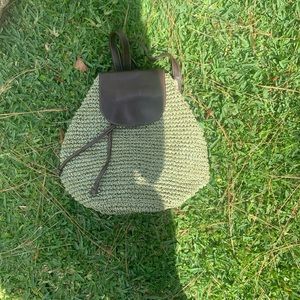 Straw green backpack